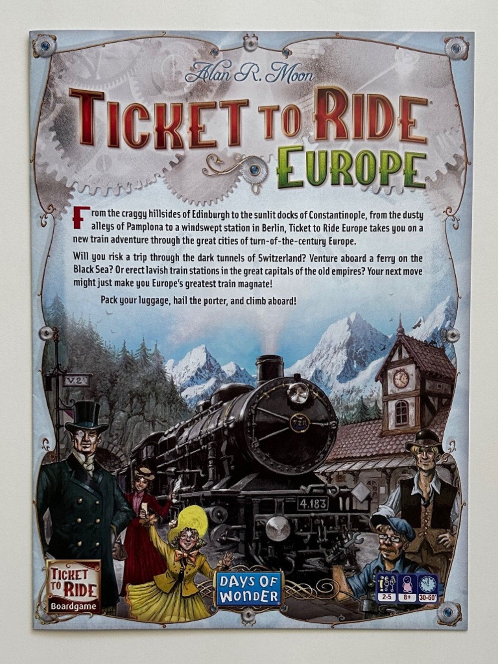 Ticket to Ride Europe Board Game Official Rule Booklet ONLY